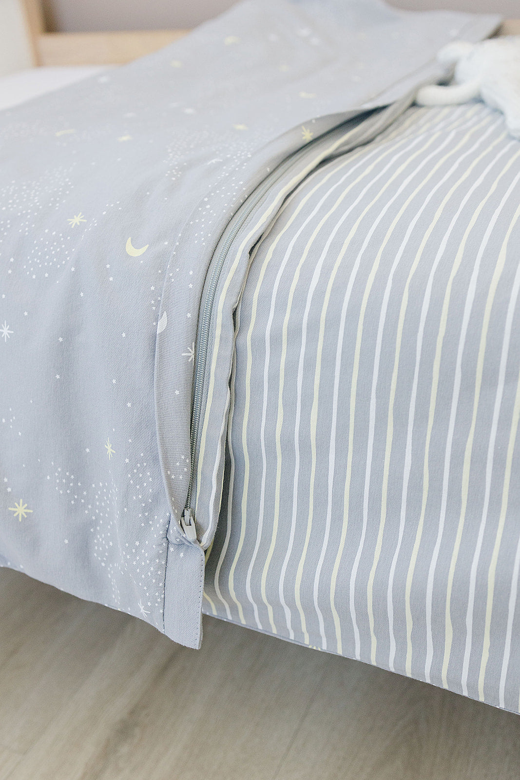Ecolino® 100% Organic Cotton Duvet Cover for Crib & Toddler - Milky Way Design | Soft & Breathable Baby Bedding for Nursery & Kids Room