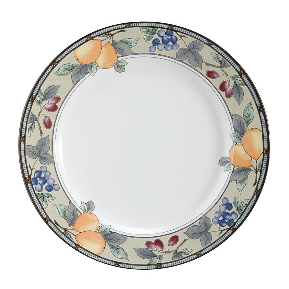 Garden Harvest® 10.5 Inch Ceramic Dinner Plates - Elegant Stoneware Plates for Home, Restaurant & Outdoor Dining - Microwave & Dishwasher Safe - Set of 4 (Beige)