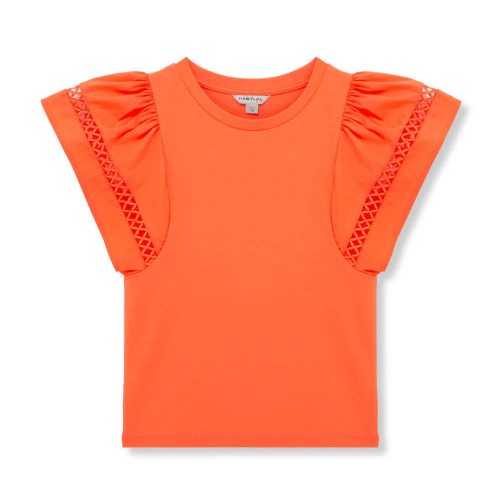 Trendy Flutter Sleeve Blouse for Women | Elegant Ruffle Top | Perfect for Casual Outings, Date Nights & Summer Vacations