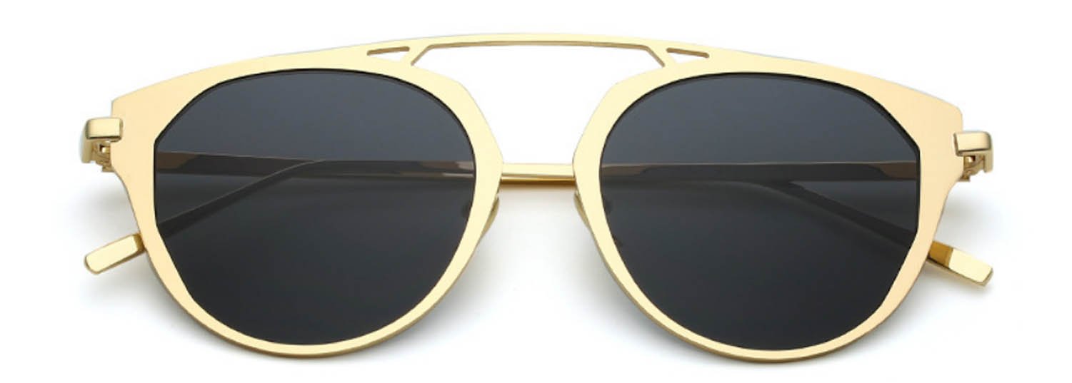 Vintage Round Colored Tint Sunglasses for Women - Retro Metal Frame Designer Shades - Perfect for Beach, Driving & Fashion Accessories