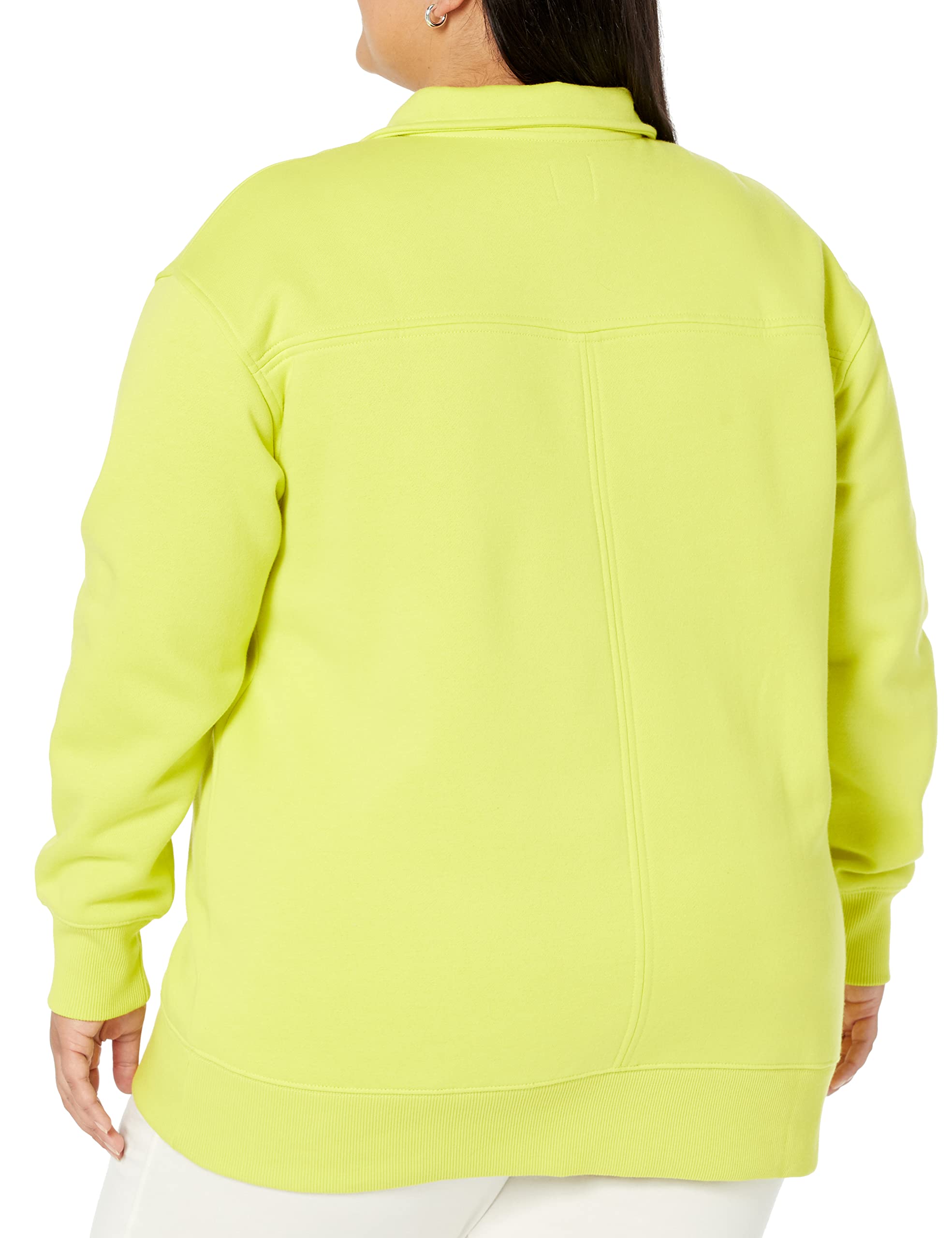 Amazon Aware Women's Relaxed-Fit Half Zip Tunic Sweatshirt - Plus Size Casual Pullover Hoodie for Lounge, Yoga & Everyday Wear