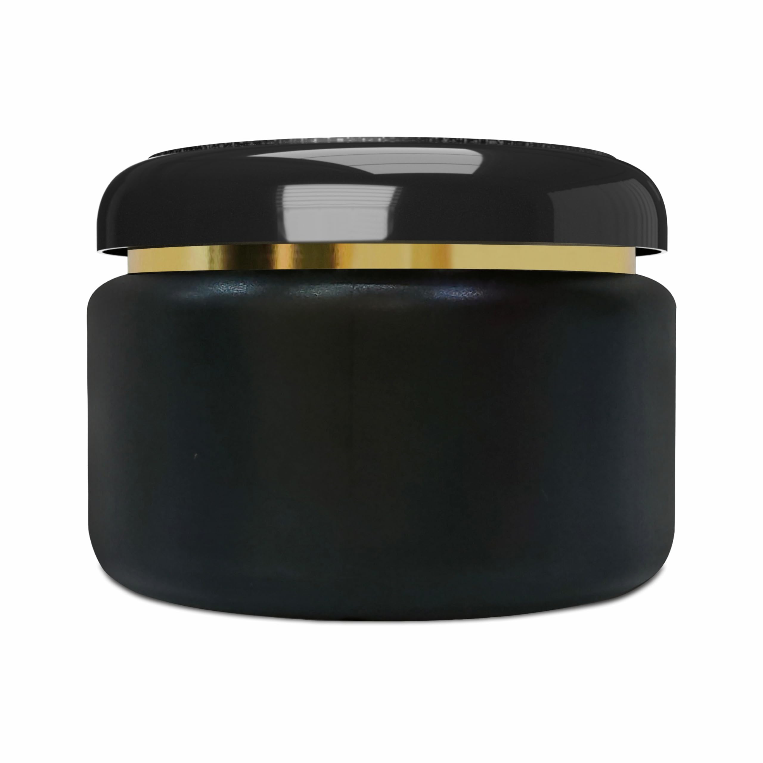 Zenvista Micra Jar with Silver Streak Lid - 2 Pack Empty Cosmetic Containers for Creams, Lotions & DIY Beauty Products | Travel-Friendly Black Makeup Storage Jars