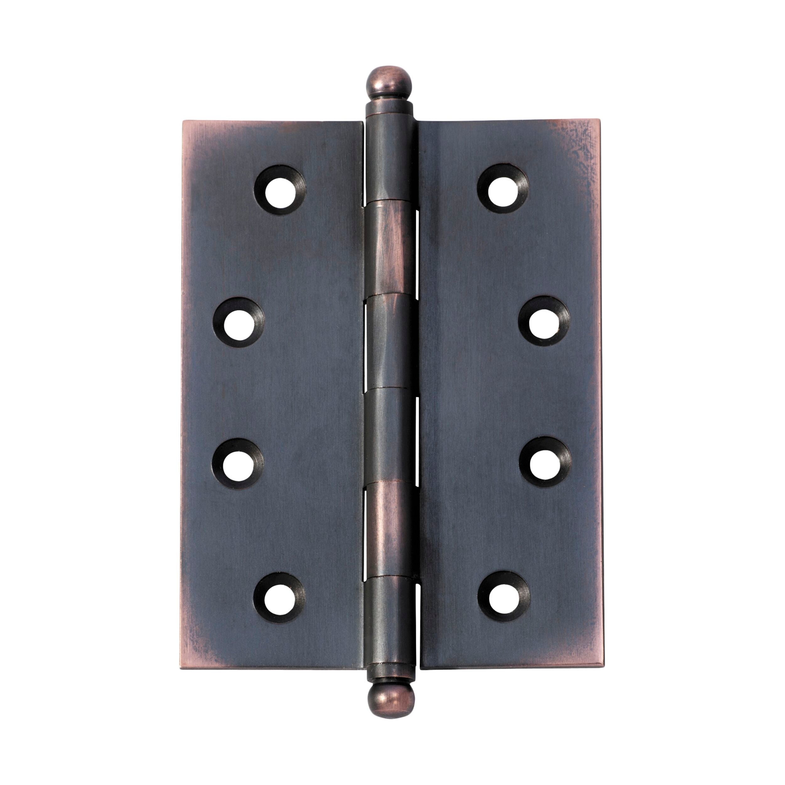 Antique Copper Hinge Loose Pin 100mm x 75mm (H100xW75mm) - Heavy Duty Cabinet & Furniture Hardware for Doors, Drawers, and DIY Projects
