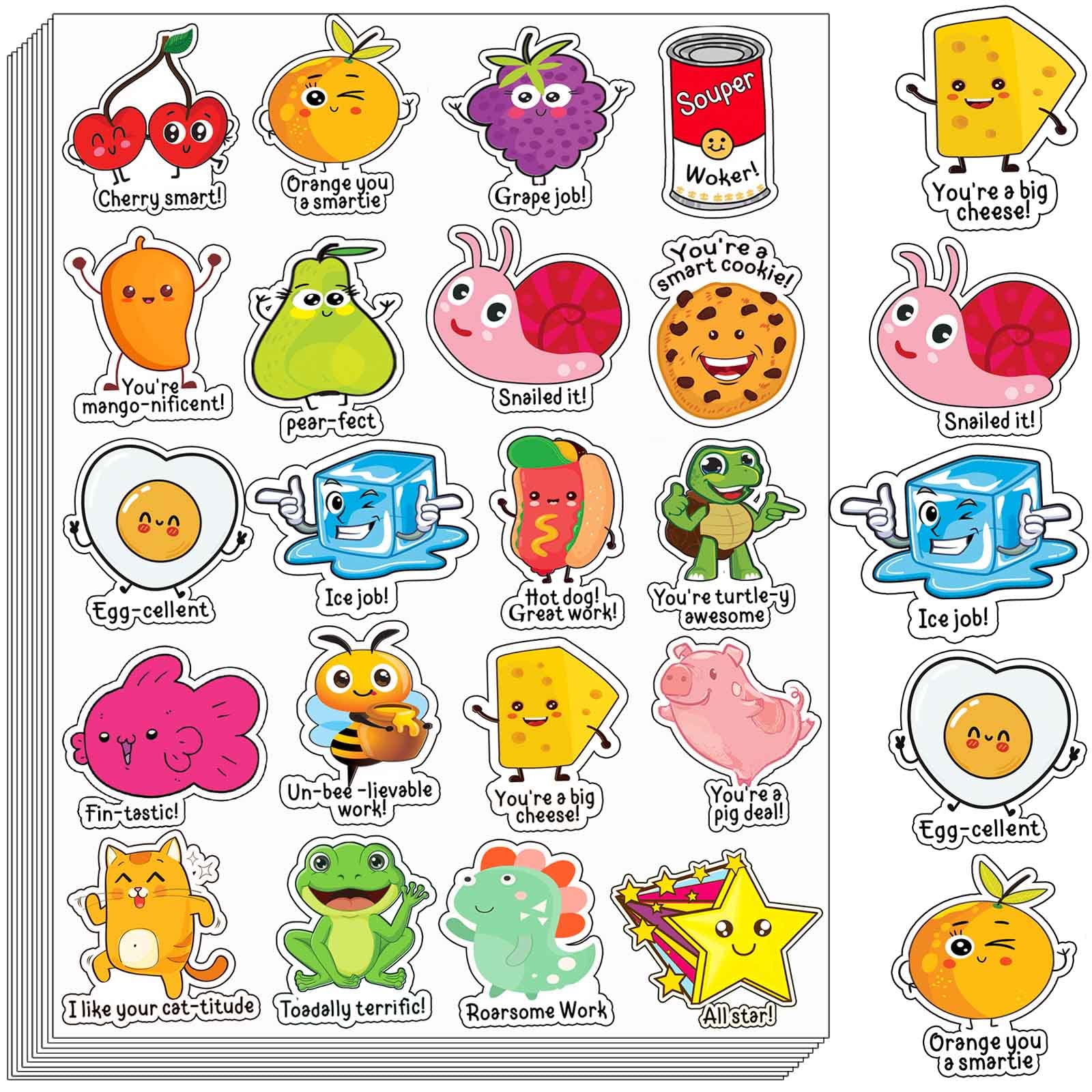 400 PCS Motivational Stickers for Kids - Fun Teacher Reward Stickers, Positive Classroom Supplies, Student Incentive Stickers for School & Homeschooling | Perfect for Classroom Rewards, Homework Encouragement & Behavior Management