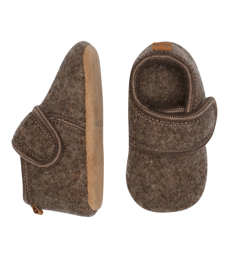 Premium Denver Melange Wool Slippers with Adjustable Velcro Closure - Cozy Indoor/Outdoor House Shoes for Winter Comfort & Relaxation at Home
