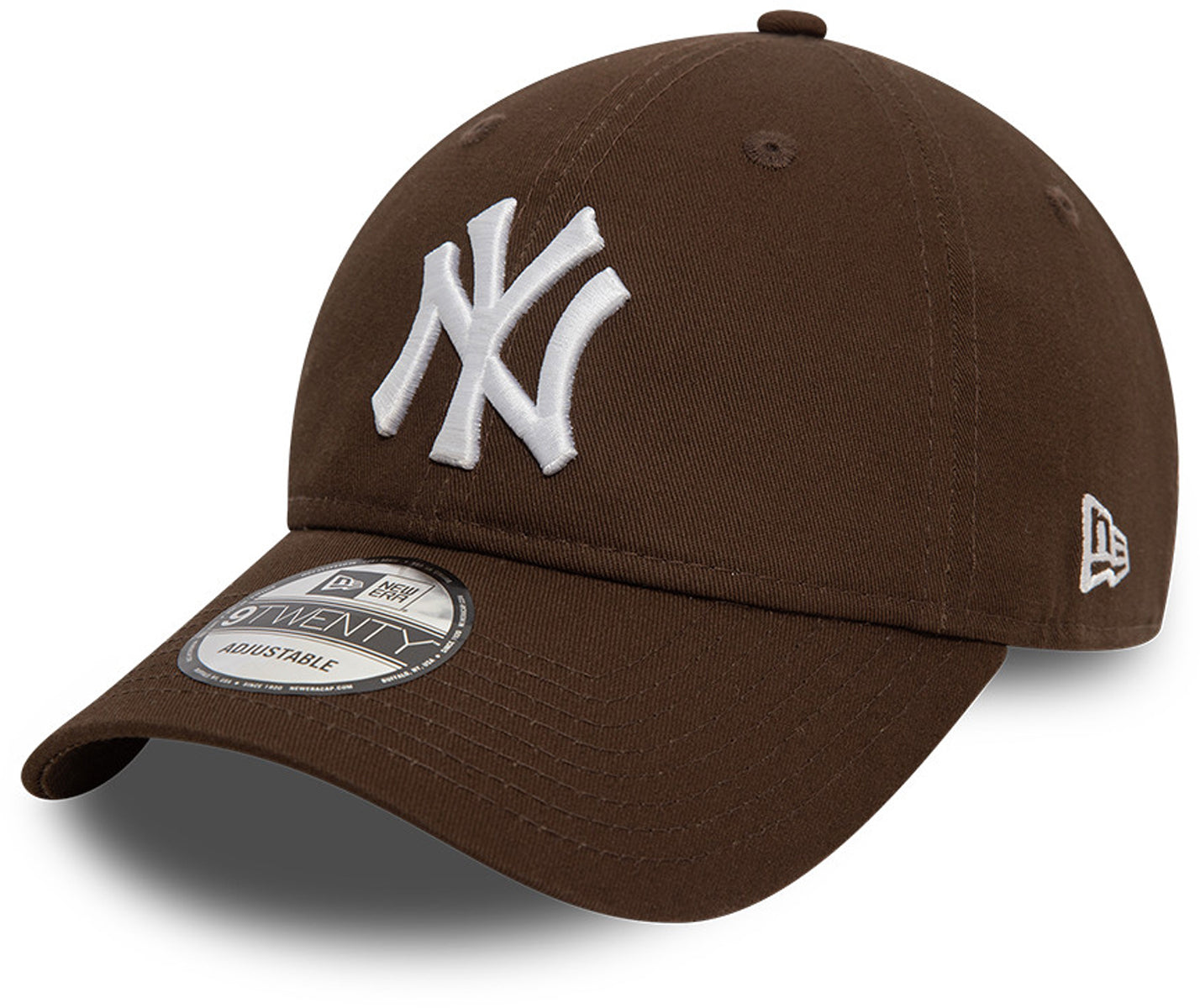 New York Yankees New Era 9Twenty League Essential Walnut Baseball Cap for Men & Women - Adjustable Cotton MLB Hat for Baseball Fans, Streetwear & Casual Outfits