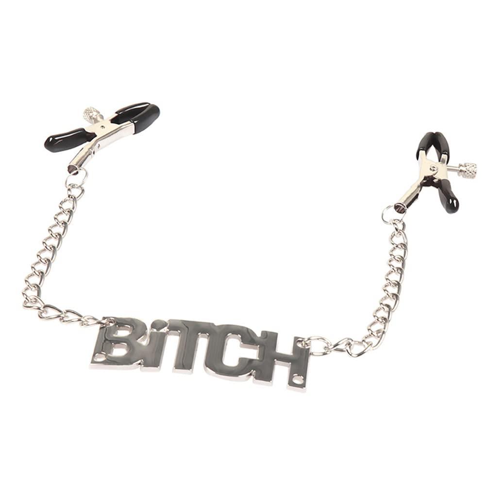 Sensitive Nipple Clamps with Chain - Adjustable Non-Piercing Body Jewelry for Women & Couples - Perfect for Sensual Play, BDSM, and Intimate Moments