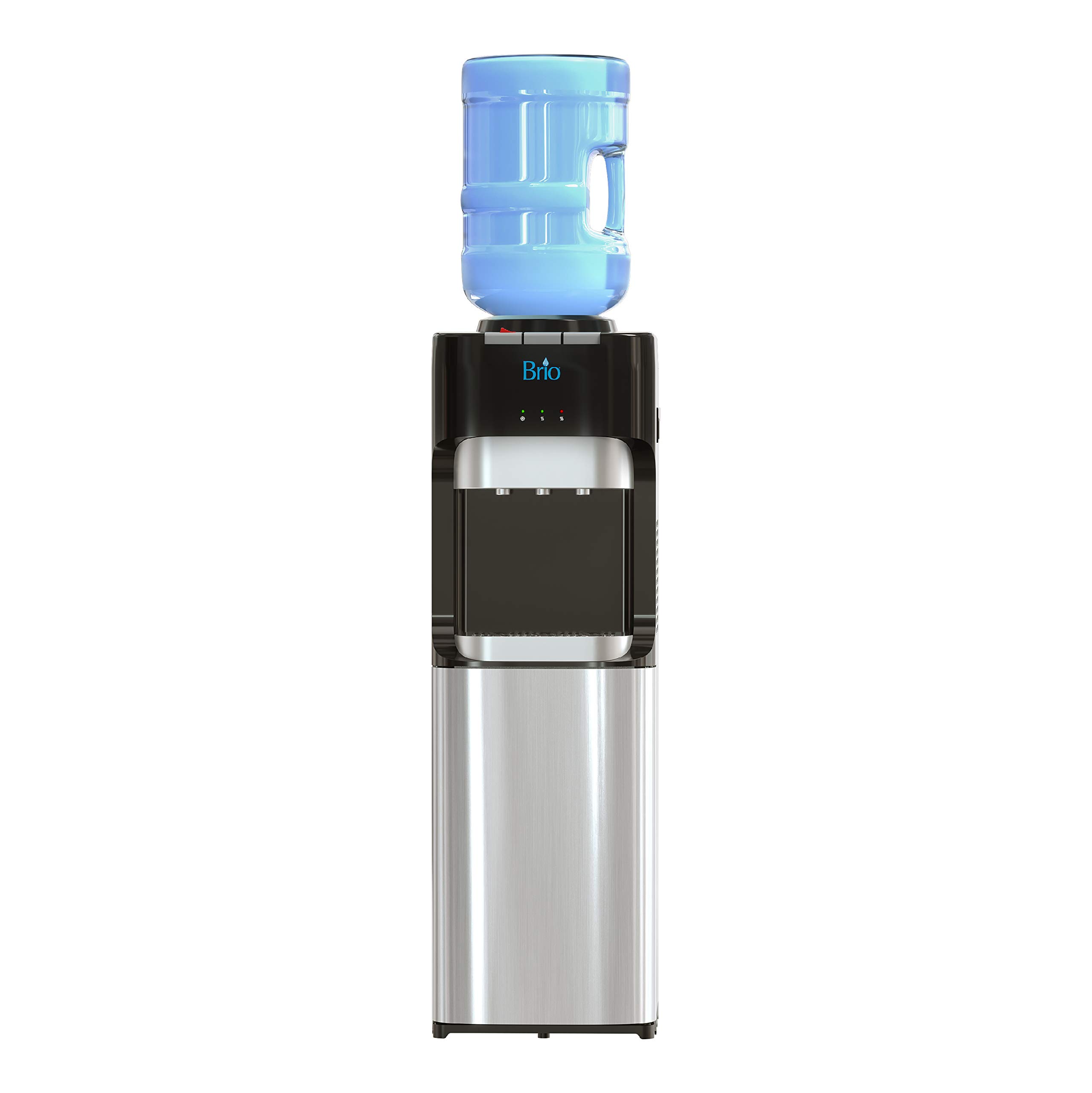 Brio Essential Series Top Loading Water Cooler Dispenser - 3 Temperature Settings, Child Safety Lock, 3/5 Gallon Bottle Capacity - UL & Energy Star Certified for Home & Office Use