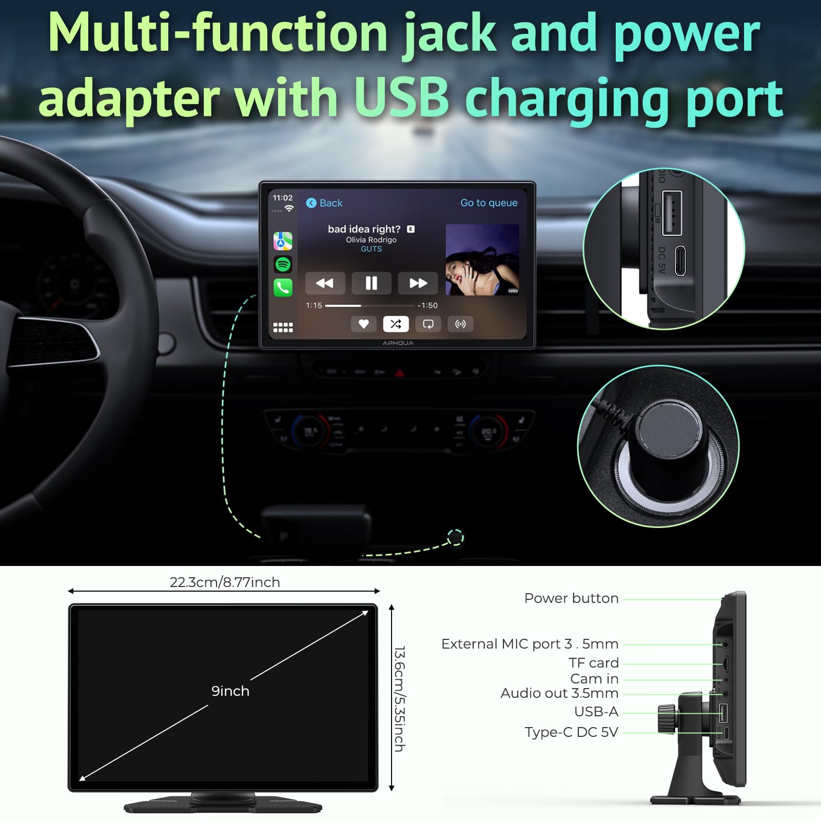 Wireless CarPlay & Android Auto Adapter, 9