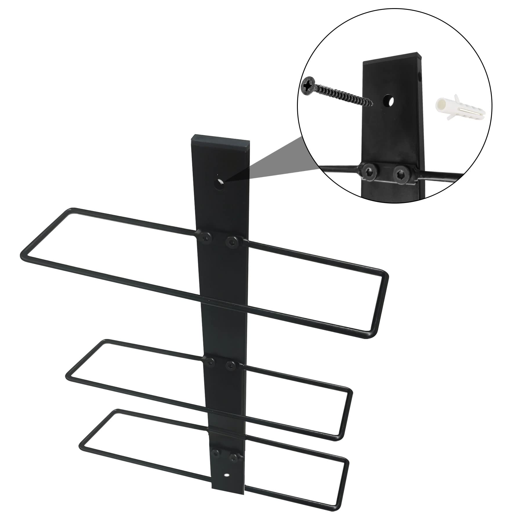 C&AHOME 9 Bottle Wall Mounted Wine Rack - Adjustable & Separable Metal Hanging Wine Holder for Kitchen, Pantry, Bar | Space-Saving Wine Storage Solution for Home & Restaurants