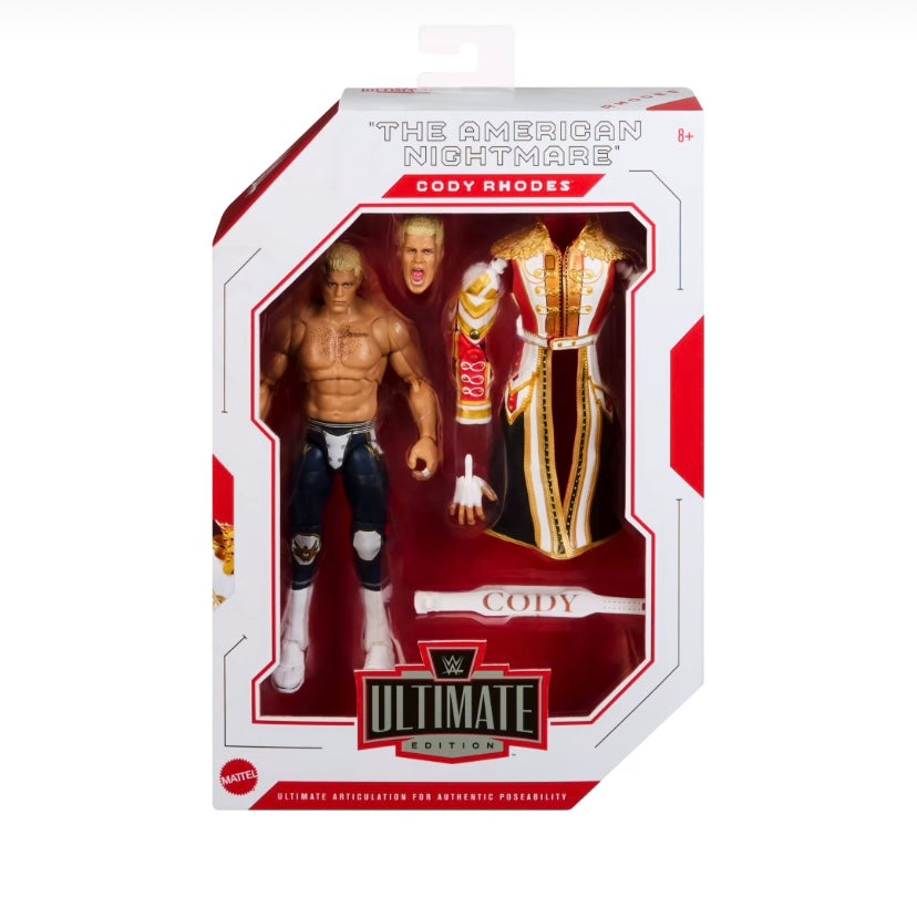 WWE Ultimate Edition Cody Rhodes Action Figure - Collectible Wrestling Toy for Fans & Display, Perfect for Gifts, Play, and Home Decor