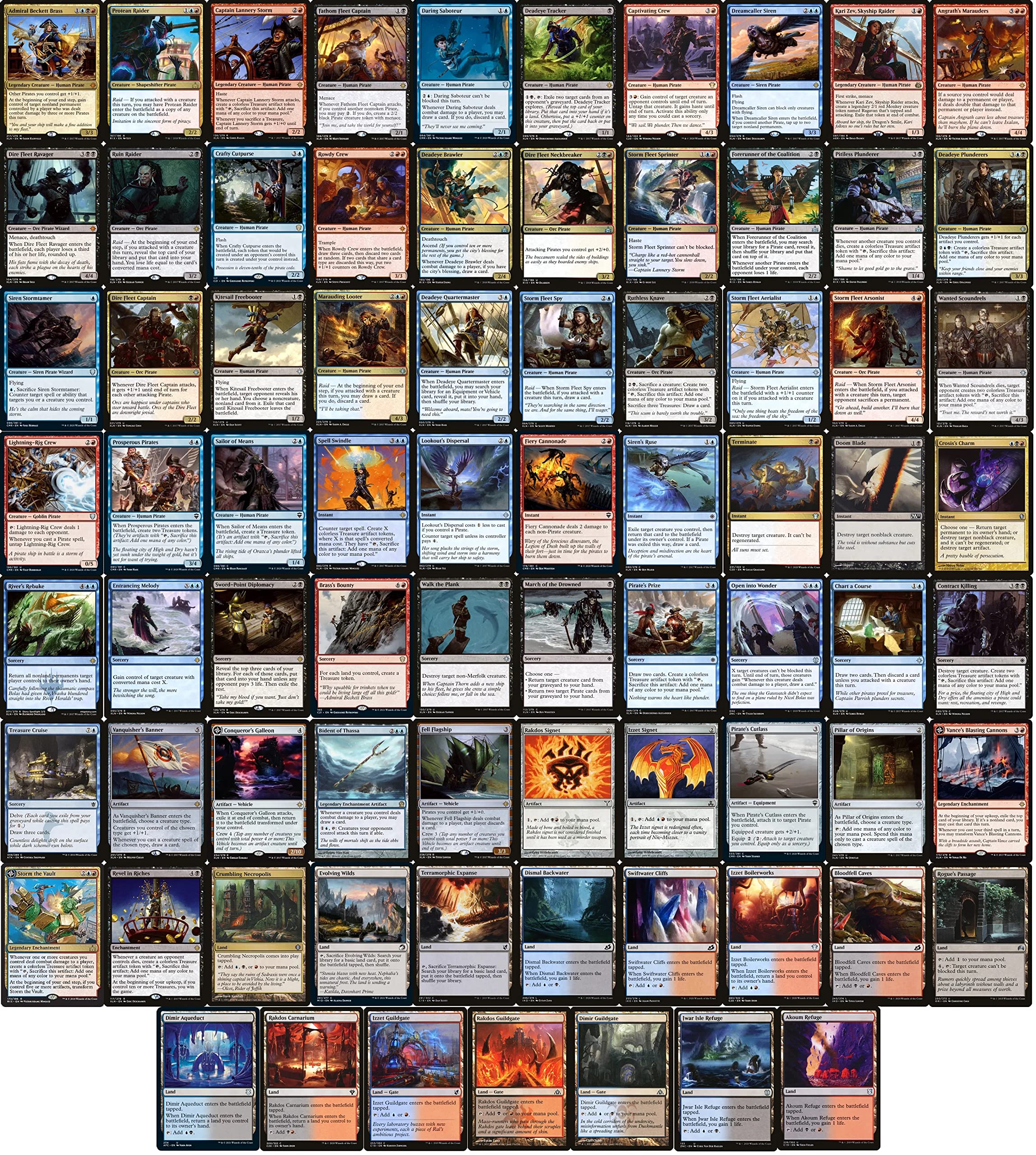Premium Grixis Pirate Commander Deck - Custom Built 100-Card MTG EDH Deck for Competitive Play | Perfect for Magic: The Gathering Commander Games & Tournaments