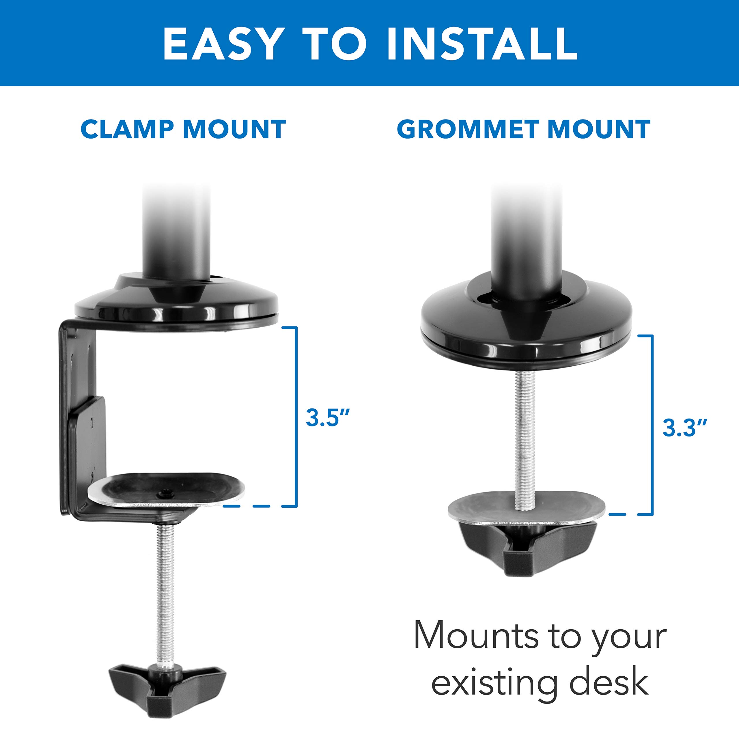 MOUNT-IT! Adjustable Standing Desk Monitor Mount for 32 Inch Screens - Full Motion Articulating Arm with Keyboard Tray & Cable Management - Ergonomic Black Workstation Solution for Home Office, Gaming & Productivity Setup