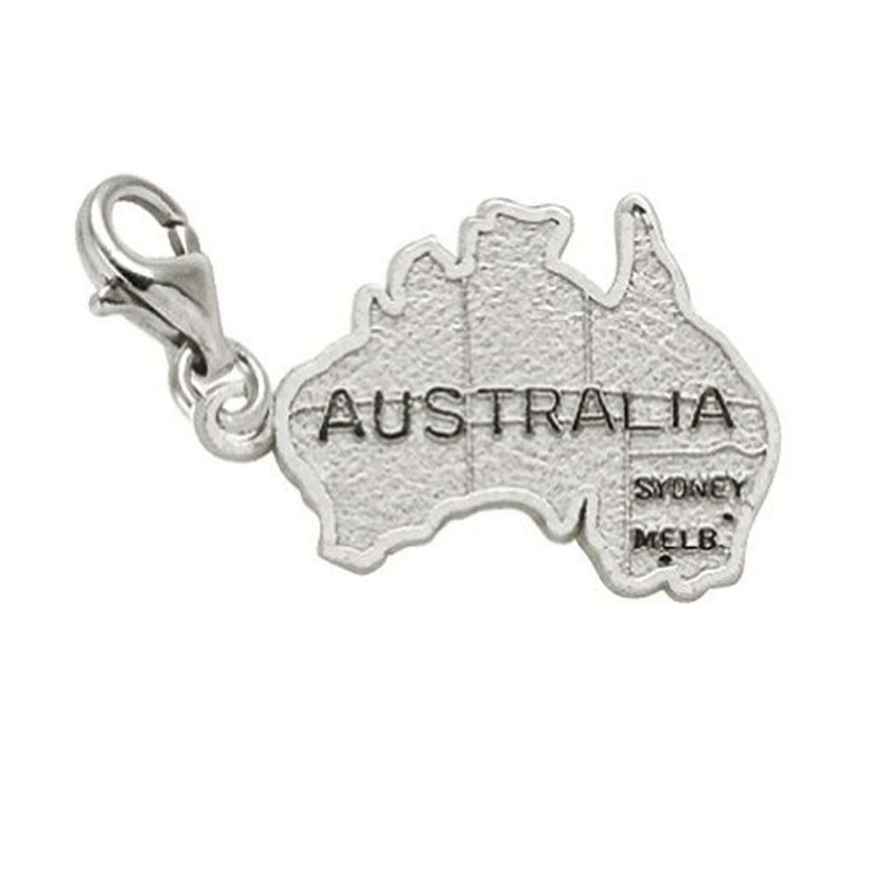 Australia Charm with Lobster Claw Clasp - Handmade Jewelry Charms for Bracelets & Necklaces - Perfect for DIY Gifts, Travel Souvenirs & Fashion Accessories