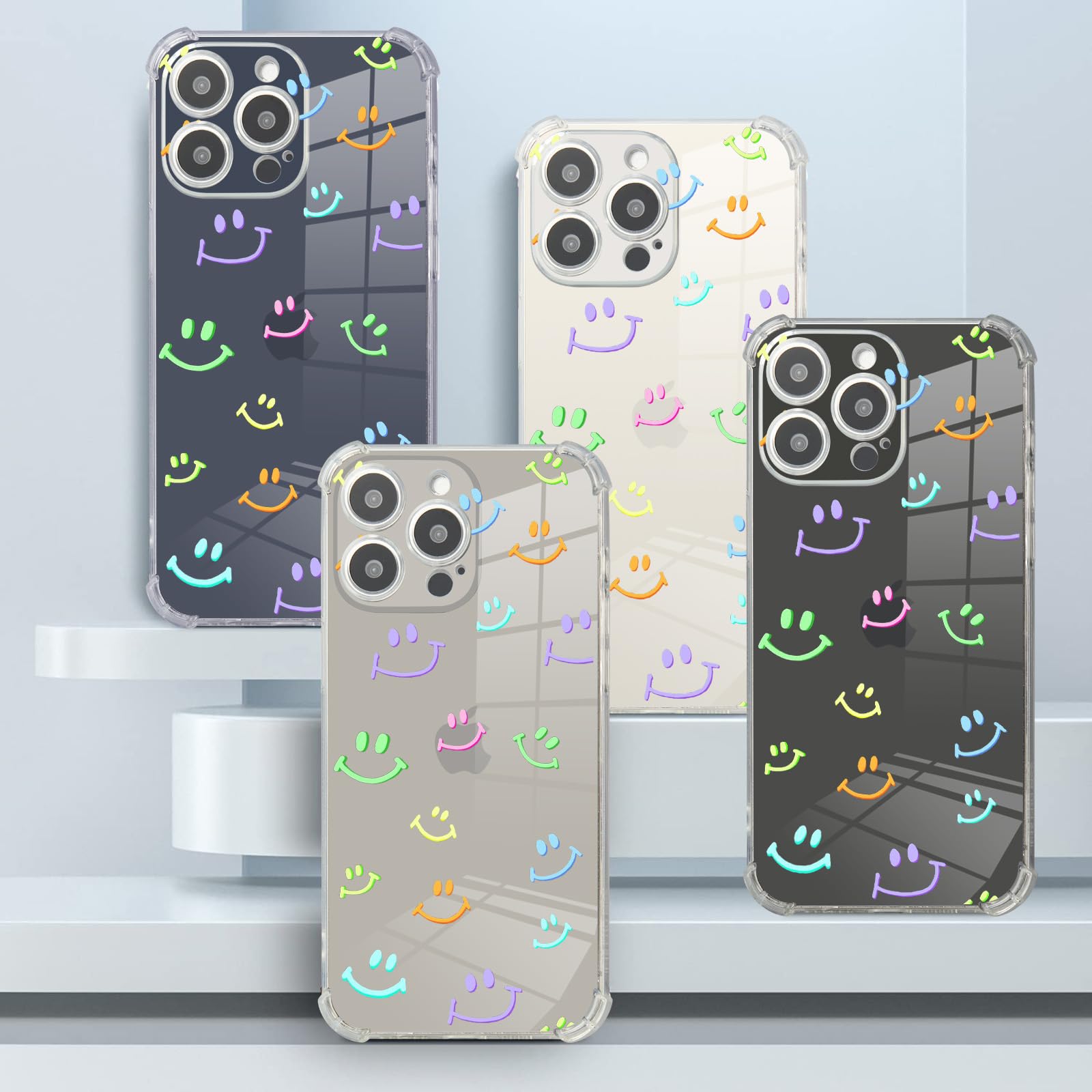 Smile Rainbow Design Clear TPU Protective Case for iPhone 11 Pro Max 6.5