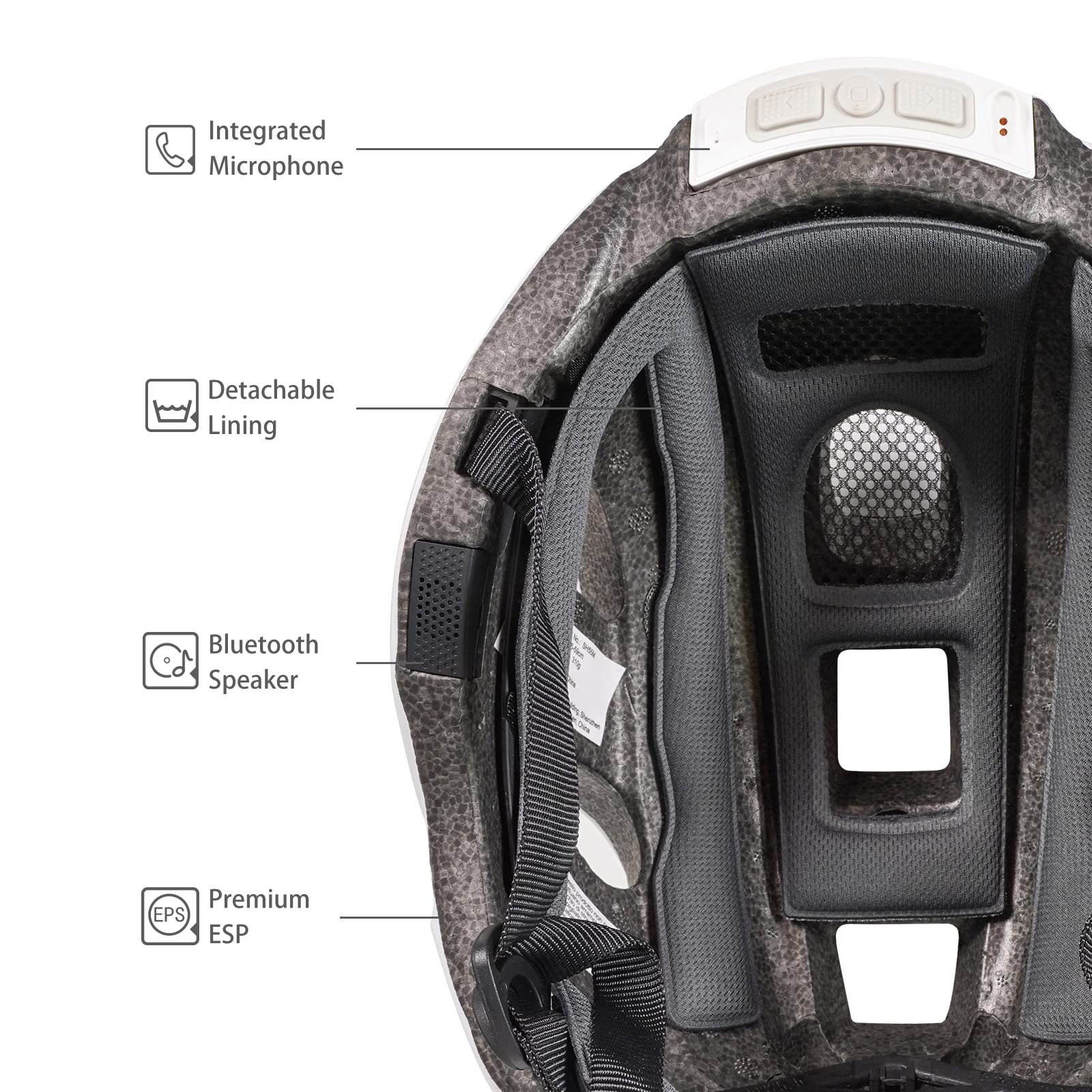 SH55M Smart Bluetooth Bike Helmet with Speakers & Mic, Smart Turn Signals, Fall Detection, Rear Light, CE CPSC Certified, for Adults Men Women - Perfect for Cycling, Commuting, and Outdoor Adventures