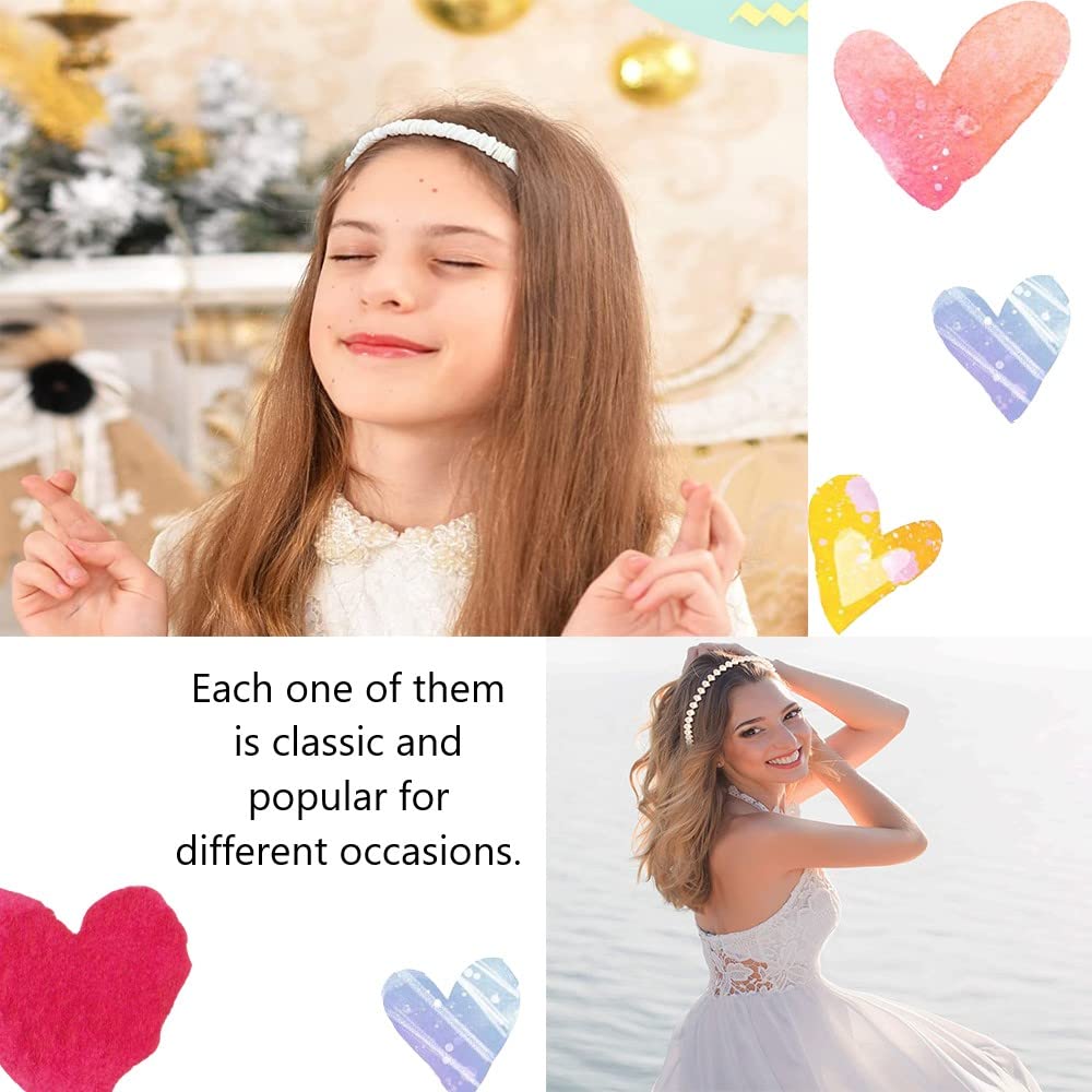 Elegant Pearl Headbands for Women & Girls - Non-Slip Hair Accessories with Various Patterns | Perfect for Weddings, Parties & Everyday Wear