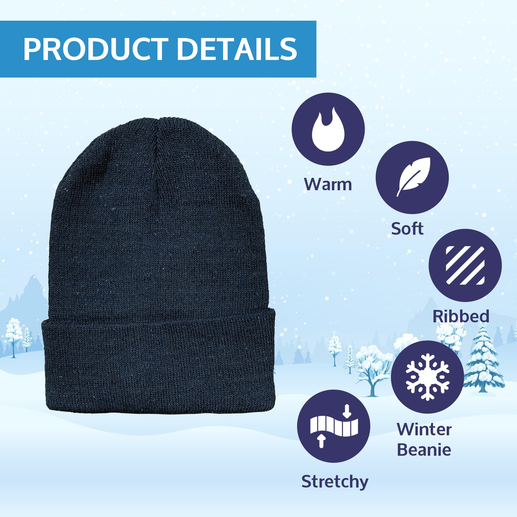 Yacht & Smith Wholesale Winter Beanie & Glove Set - Bulk Pack for Kids & Adults - Perfect for Homeless Shelter Donations, Schools & Outdoor Activities
