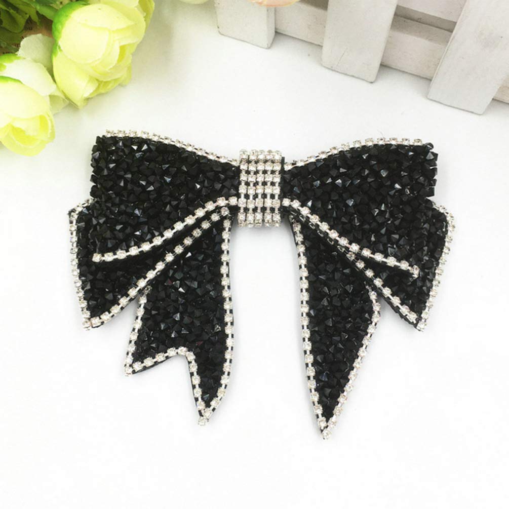 Sparkling Rhinestone Bow Shoe Clips - Crystal Bowknot Patches for Hat, Dress & Wedding Shoes - Elegant Pink Shoe Accessories for Bridal, Prom & Party Outfits