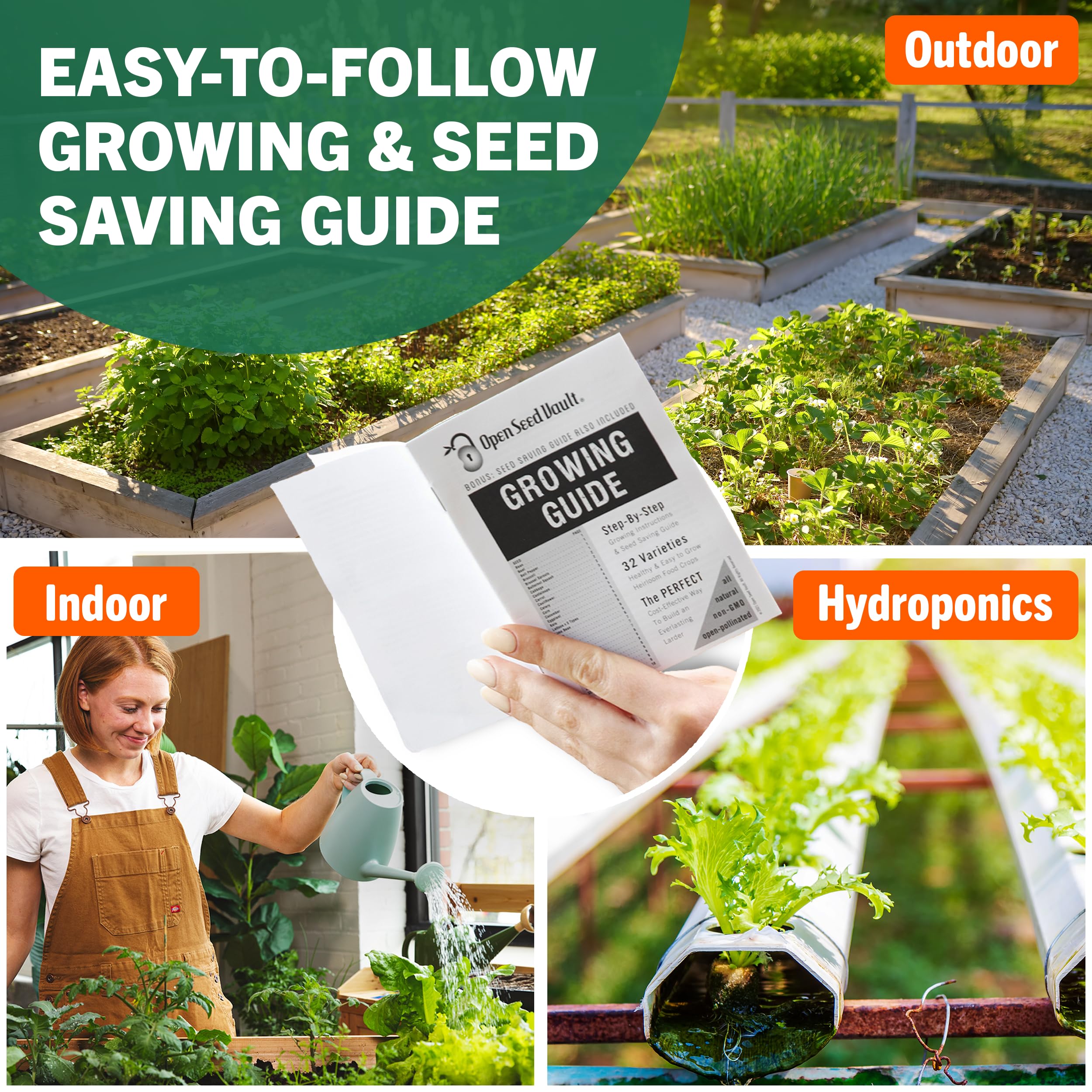 44 Variety Open Seed Vault Herb Garden Kit - Premium Non-GMO Survival Seeds for High Yield Produce | Gardening Starter Kit, Emergency Food Supply, Perfect Gift for Gardeners & Preppers | Indoor/Outdoor Planting, Home Gardening, Sustainable Living