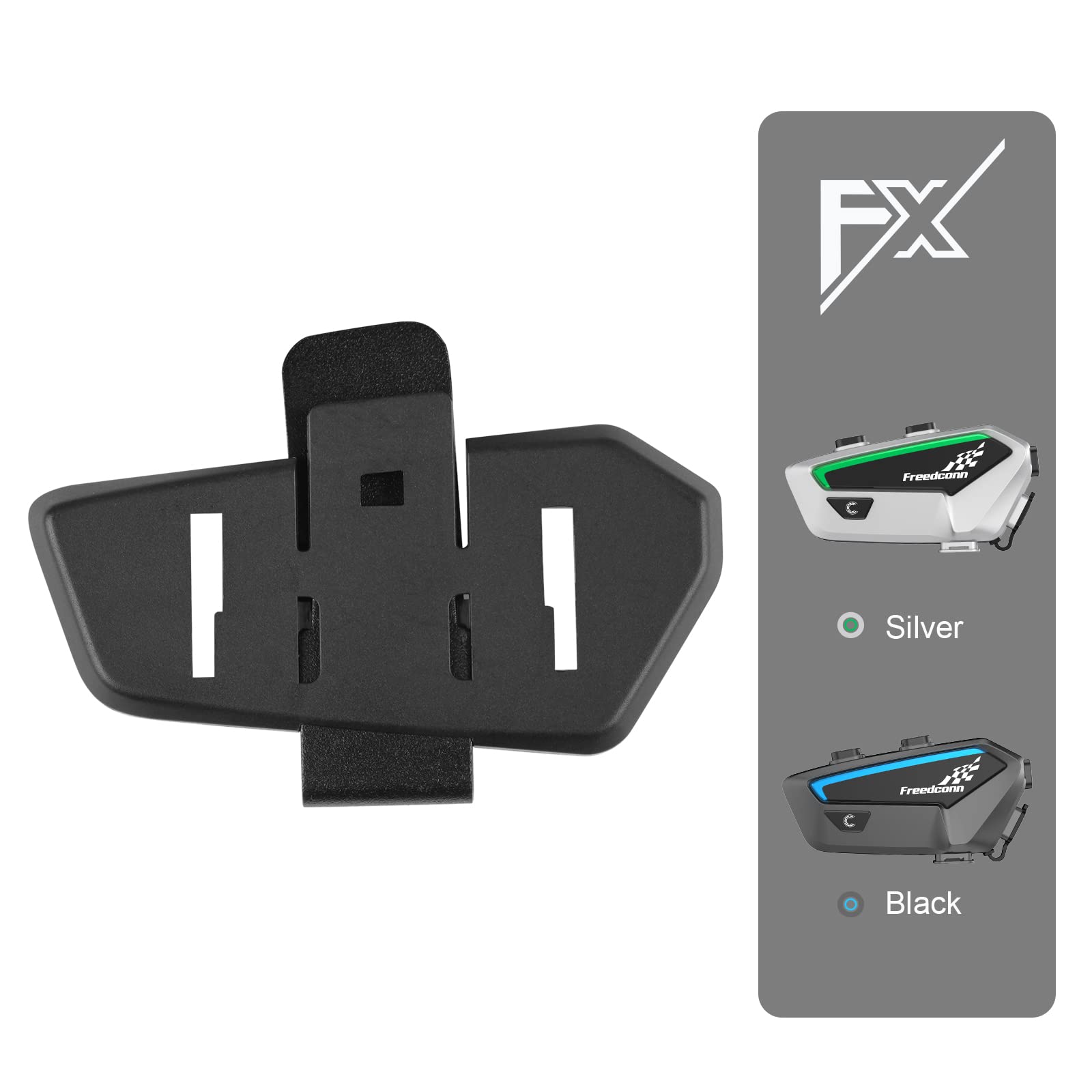 FreedConn FX Motorcycle Bluetooth Headset with Hook Clip - Wireless Helmet Intercom for Riders, Hands-Free Communication & Music - Perfect for Motorcycle Tours, Group Riding & Daily Commuting