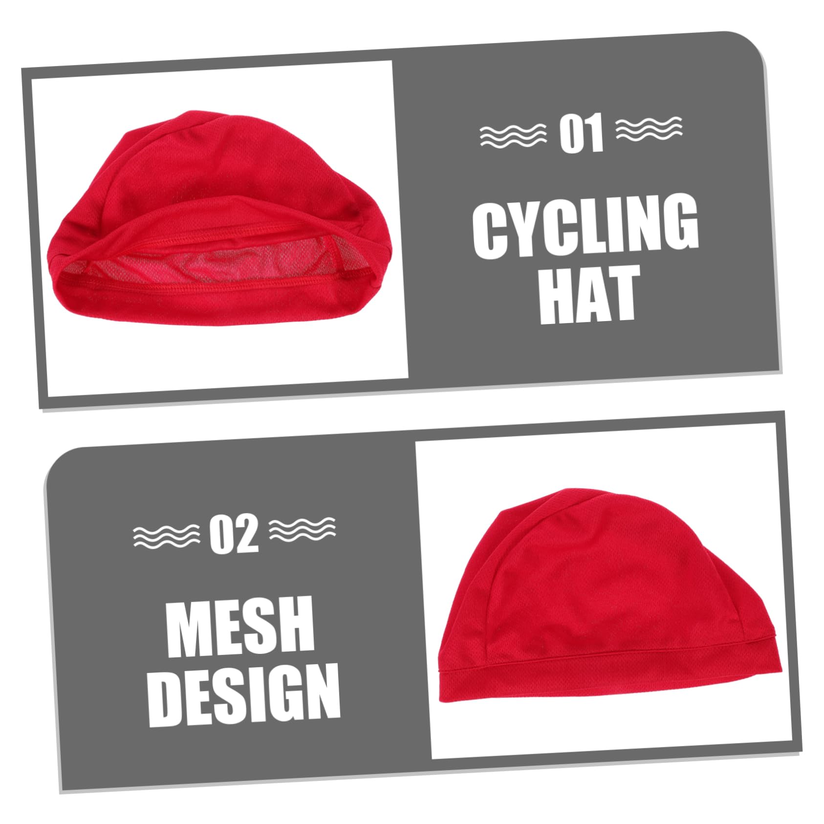 Toddmomy Unisex Cycling Helmet Liner - Breathable Protective Inner Cap for Motorcycle & Bike Helmets (Red) - Perfect for Commuting, Road Cycling & Outdoor Sports