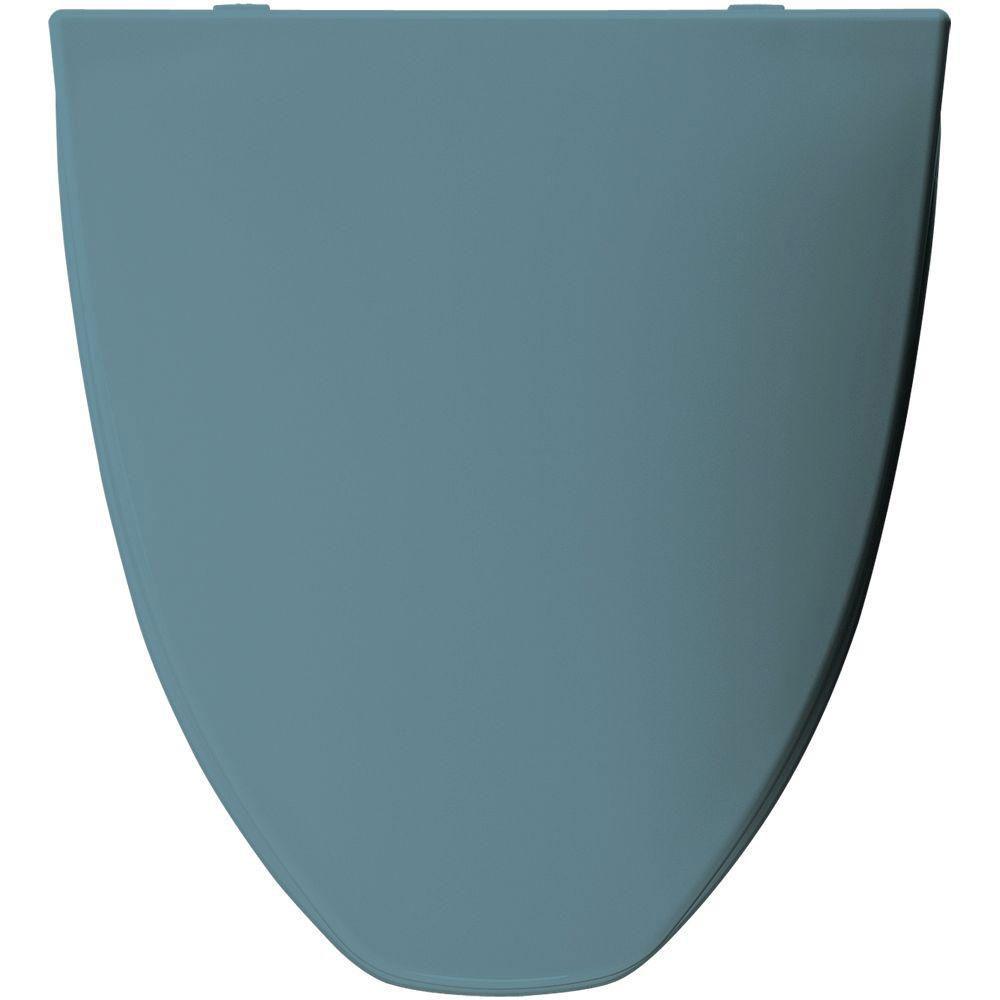 Bemis Elongated Closed Front Toilet Seat - Regency Blue (Model 156389) | Durable & Comfortable Bathroom Upgrade for Home & Commercial Use