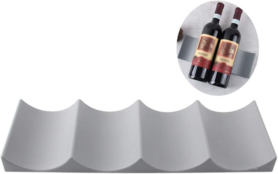 Universal Plastic Refrigerator Bottle Rack - Stackable Wine & Beer Holder for Kitchen, Fridge, Pantry Cabinet | Durable Table Shelf Organizer for Drinking Bottles (Gary) | Perfect for Home Bars, Parties & Small Space Storage