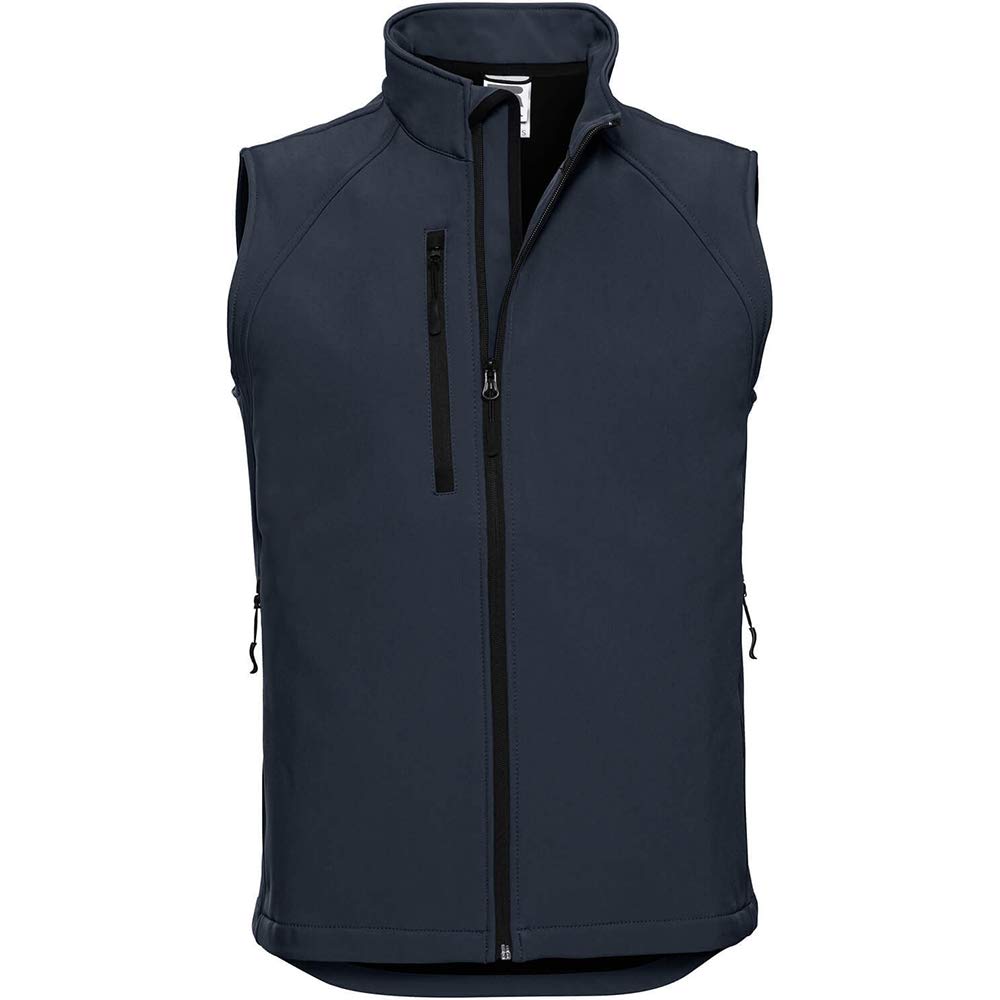 Russell Men's 3-Layer Soft Shell Vest Jacket - Lightweight Insulated Gilet for Outdoor Activities, Hiking & Casual Wear