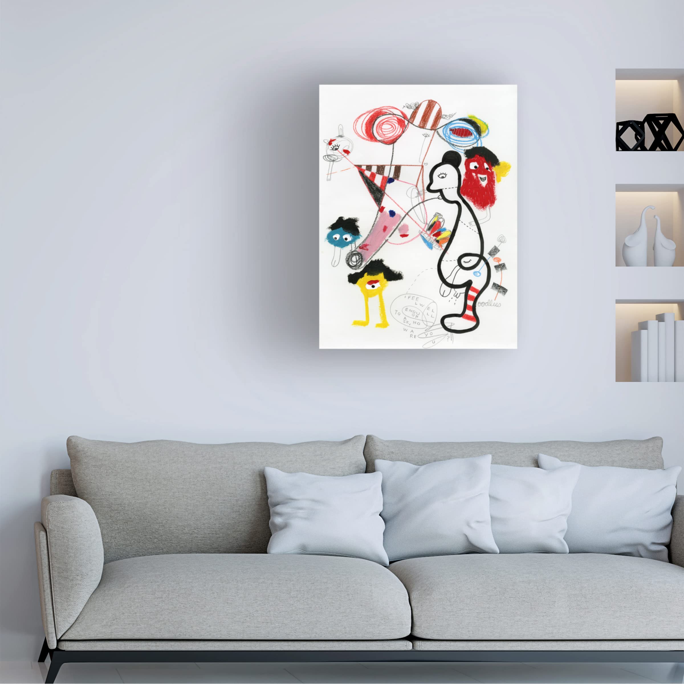 Trademark Fine Art 'Well Enough' Canvas Wall Art by Oodlies - Modern Home Decor for Living Room, Bedroom & Office