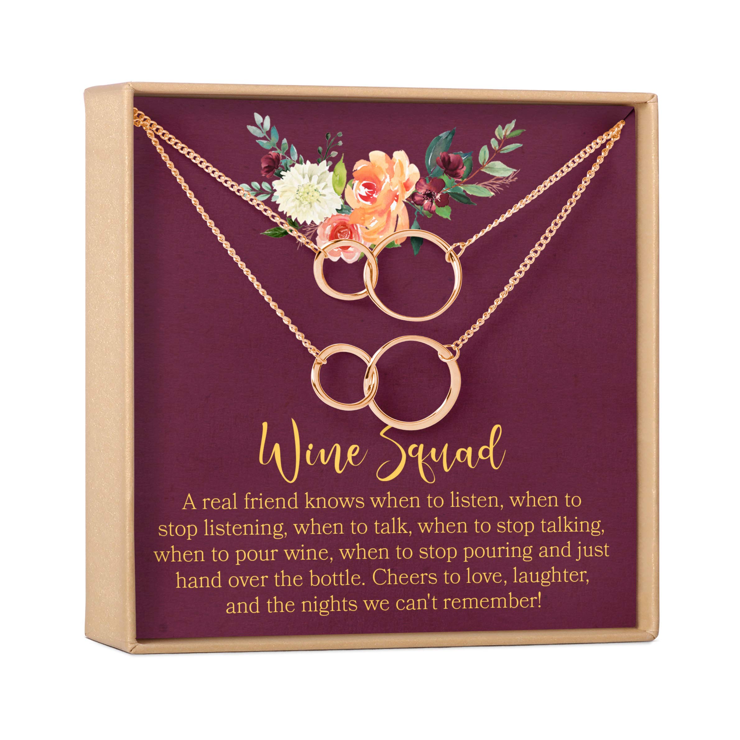 Dear Ava Wine Lover Necklace - Elegant Jewelry Gift for Women, Wine Enthusiast Birthday Present - Perfect for Valentine's Day, Anniversary & Special Occasions
