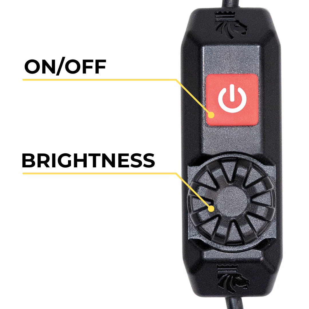 Kingpin Rotary Dimmer Switch - 600W LED/Incandescent Compatible, Smooth Light Control for Home & Office Lighting
