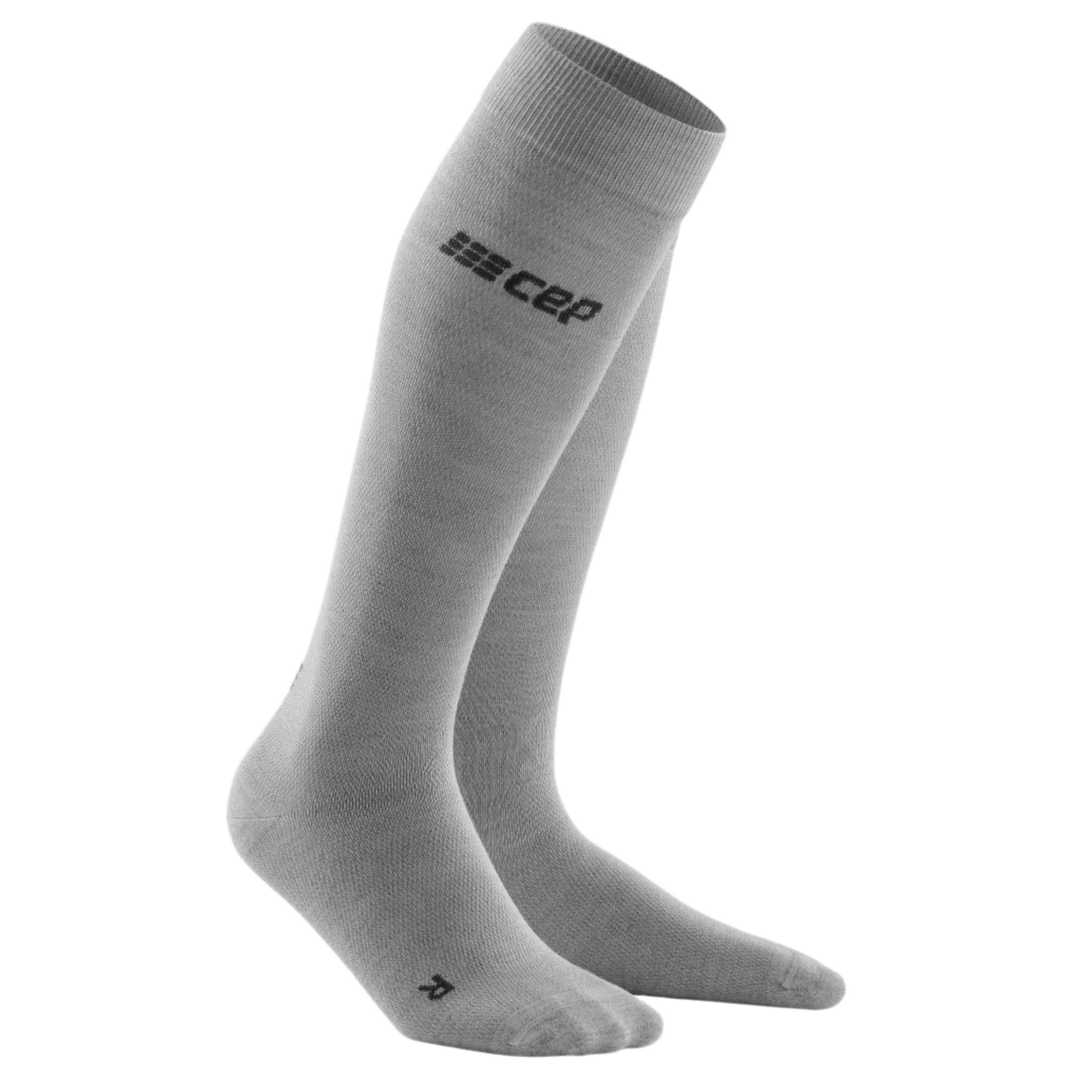 CEP Men's Allday Recovery Compression Socks - Light Grey - Improve Circulation & Reduce Muscle Fatigue for Running, Travel & Post-Workout Recovery
