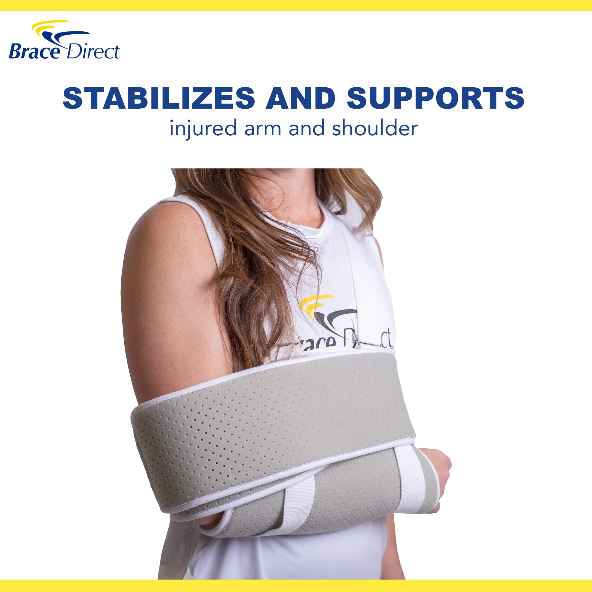**Arm Sling and Swathe Shoulder Immobilizer - Adjustable Support for Broken Bones, Rotator Cuff, Dislocation & Post-Surgery Recovery - Comfortable for Day & Night Use - Ideal for Sleeping, Sports Injuries & Daily Activities (PDAC L3660)**