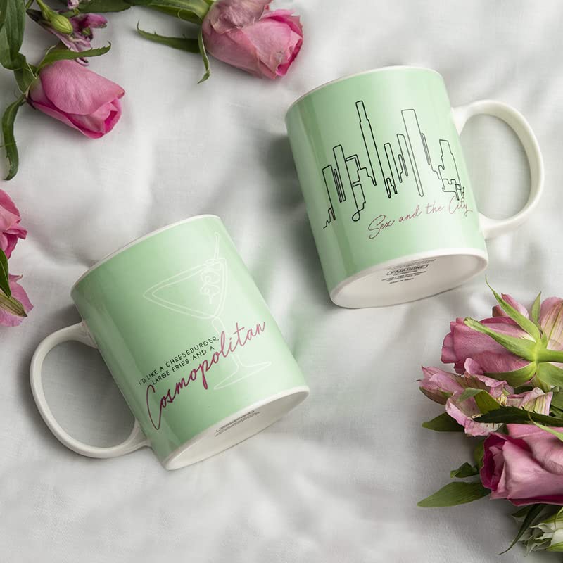 Sex and the City Cosmo Mug - Official Ceramic Coffee Cup Inspired by the Iconic TV Show | Perfect for SATC Fans, Bridal Showers & Girls' Night In