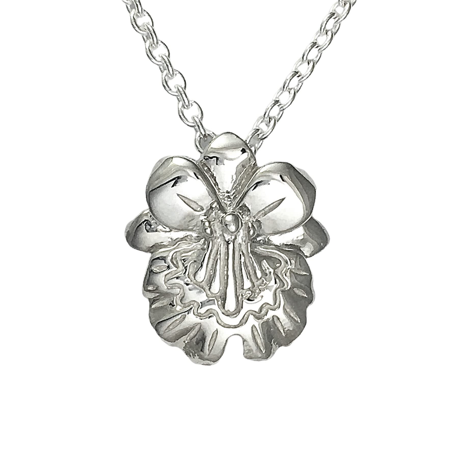 Designer Sterling Silver Miltonia Orchid Pendant Necklace - Customizable Length - Elegant Orchid Jewelry Gift for Women - Perfect for Weddings, Anniversaries & Special Occasions