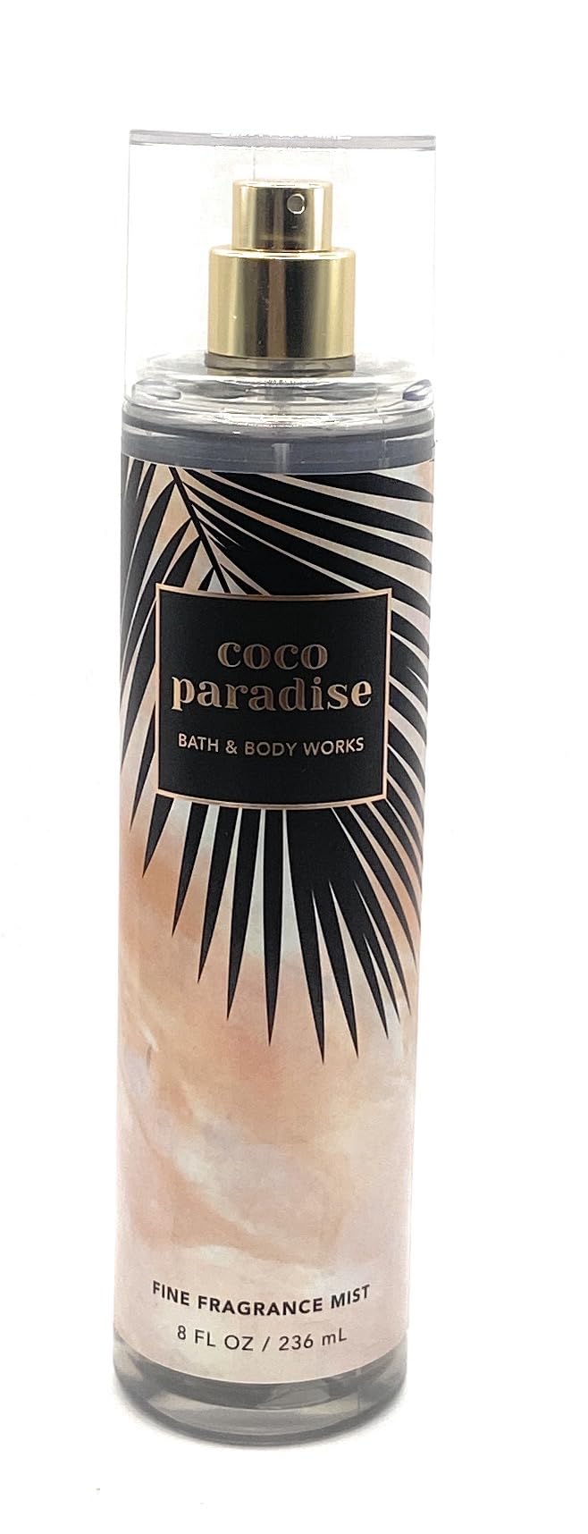 Bath & Body Works Coco Paradise Fine Fragrance Mist - 8 oz Tropical Coconut Body Spray with Black Square Logo Bottle | Lightweight, Long-Lasting Fragrance for Women | Perfect for Summer, Beach Days & Everyday Wear
