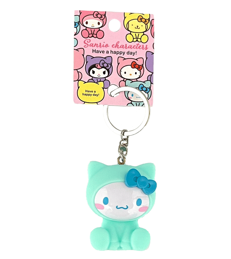 Sanrio Mint Cinnamon Roll Keychain - Cute Kawaii Character Keyring for Bags, Wallets & Backpacks - Perfect Gift for Anime Fans & Hello Kitty Lovers