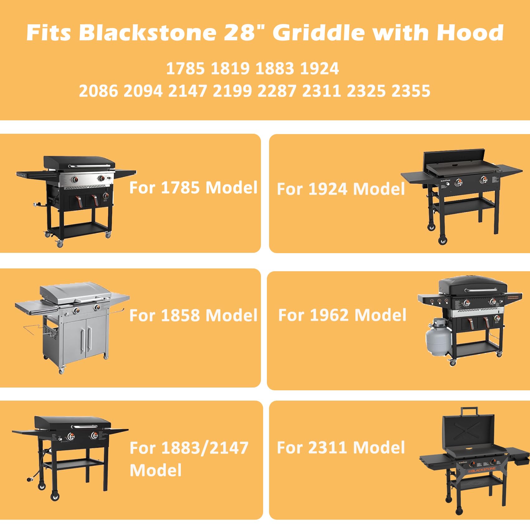 Heavy-Duty 600D Weatherproof Grill Cover for Blackstone 28
