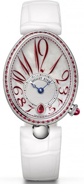 Breguet Reine de Naples 18K White Gold & Ruby Ladies Watch - Luxury Diamond Timepiece for Women, Elegant Dress Watch for Special Occasions & Formal Events