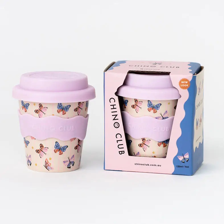 Butterfly Babyccino Cup 120ml - Cute Espresso Cup for Toddlers - Perfect for Kids' Tea Parties & Pretend Play