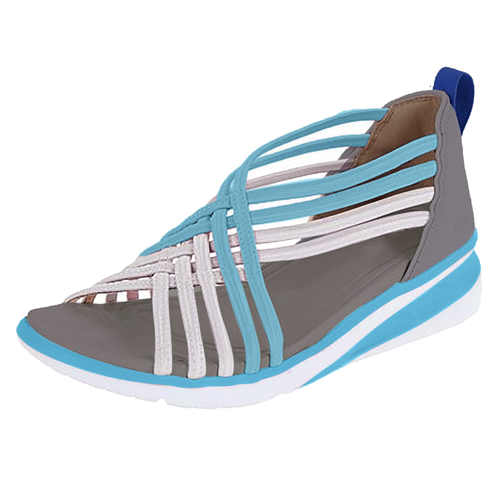 Women's Summer Fashion Sandals - Round Toe Elastic Strap Casual Slip-On Sandals for Women & Girls | Perfect for Beach, Vacation & Everyday Wear