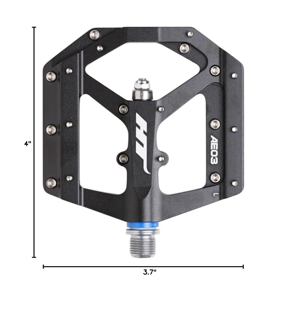 HT Components Ae03 Evo Bike Pedals - Black - One Size - Premium Mountain & Road Cycling Pedals for Enhanced Performance & Control