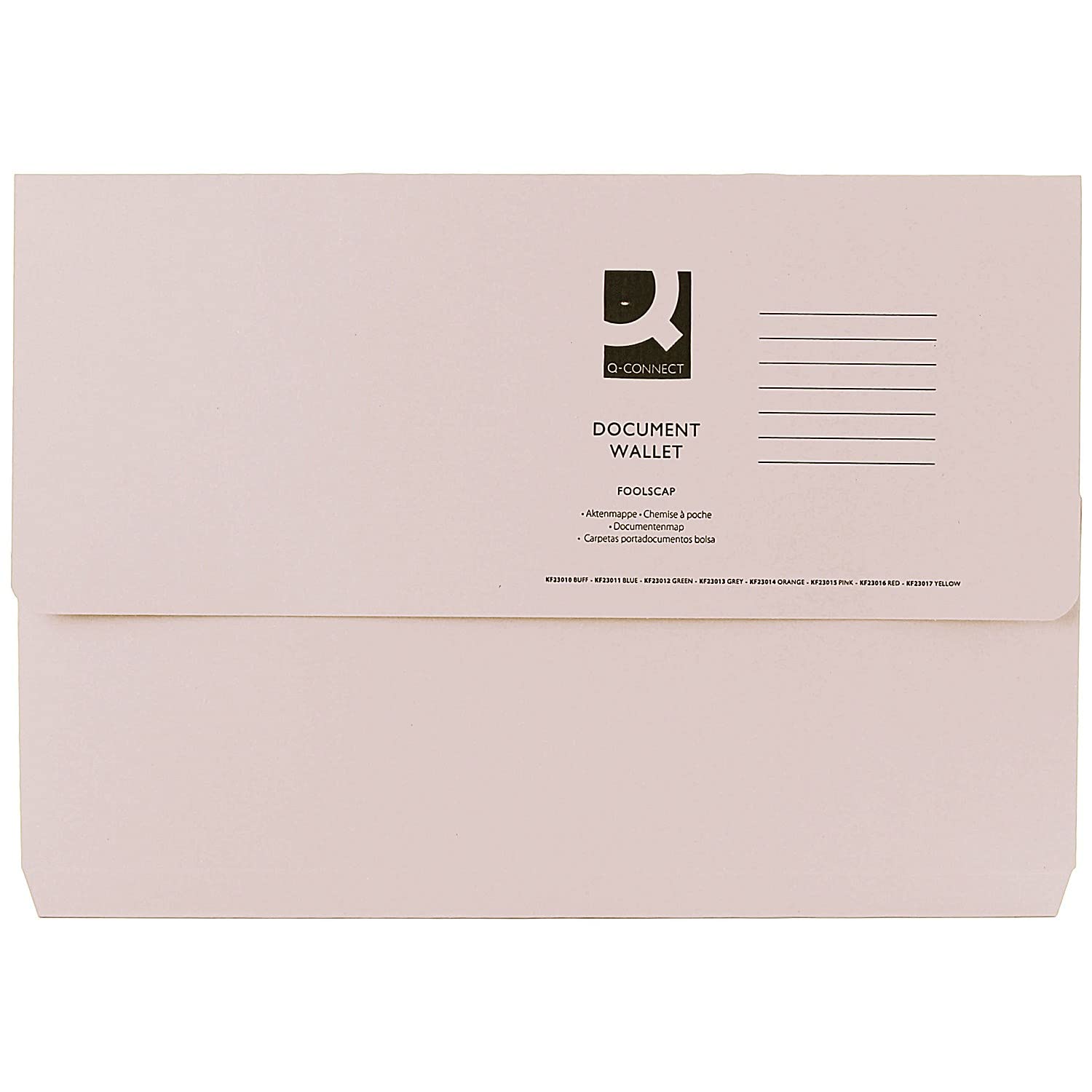 KF23010 285gsm Buff Document Wallet - Premium Foolscap File Folder for Office, School & Legal Documents - Organize Contracts, Reports & Important Papers