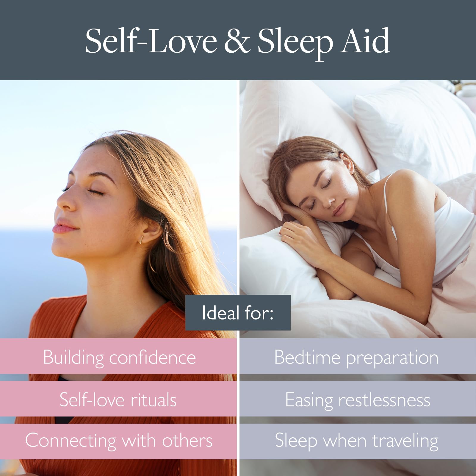 Scentered Aromatherapy Balm Stick Duo for Sleep & Stress Relief - Roll-On Essential Oil Blends with Rose, Lavender & Ylang Ylang - Natural Relaxation Gift for Women - Perfect for Bedtime, Travel & Self-Care Moments