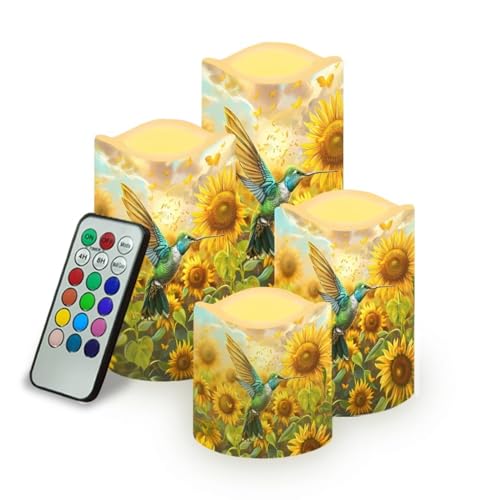 Hummingbird Sunflower Print