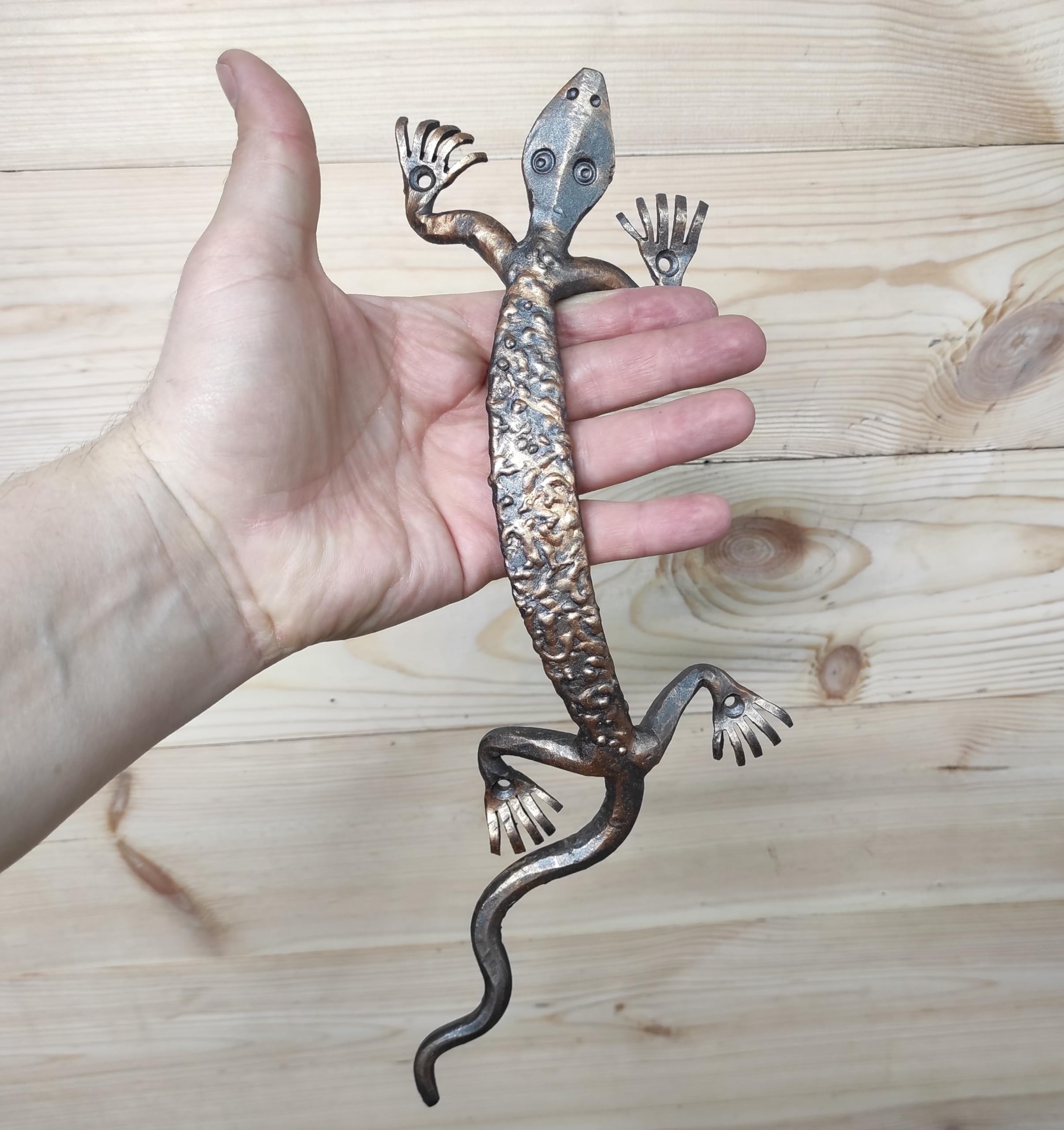 Lizard Metal Barn Door Handle - Rustic Pull for Farmhouse Style