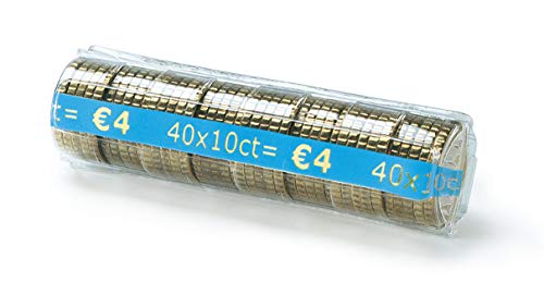 LMIXTC 400 Euro Coin Cases (8 Packs of 50) - Durable Plastic Coin Holders for Euro Coin Collection, Storage & Organization - Perfect for Collectors, Banks & Retail Use