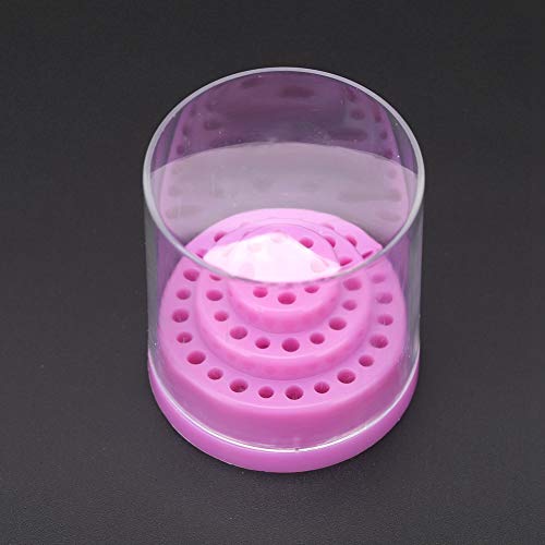 Purple Nail Drill Bit Case - Lightweight Salon Organizer for Home & Shop