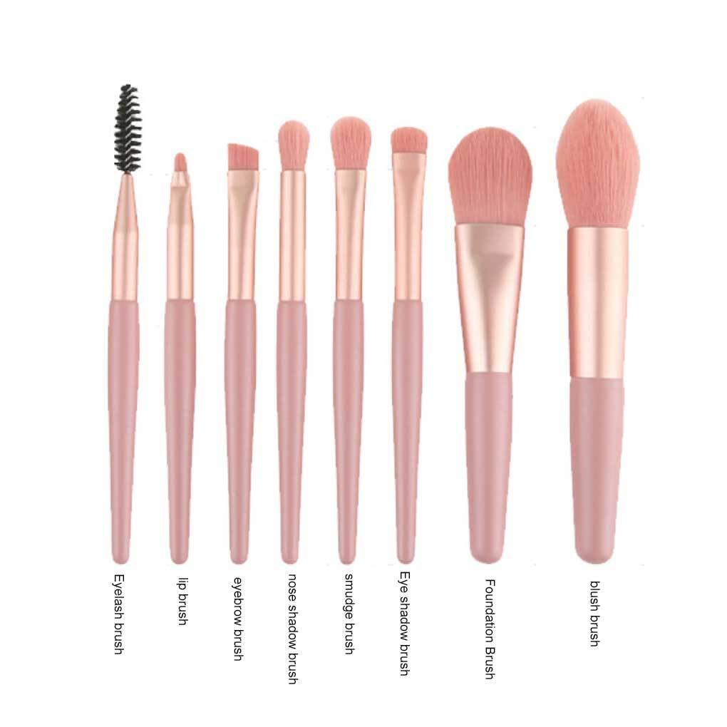 8Pcs Makeup Brush Set - Eyeshadow & Blush Brushes for Beginners | Professional Beauty Tools for Daily Makeup